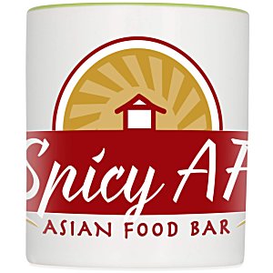 Additional Image 1 - a white mug with red and yellow logo