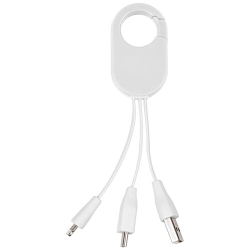 Additional Image 1 - a white usb cable with multiple plugs