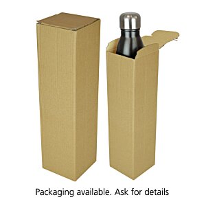 Additional Image 1 - a brown box with a black object inside