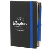 Additional Thumbnail Image 3 - a black and blue notebook with a blue pen