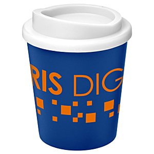 Additional Image 9 - a blue and white cup with orange text