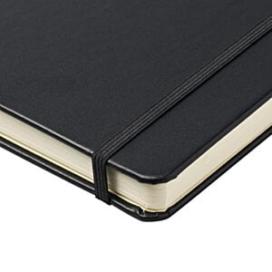 Additional Image 3 - a close up of a black notebook