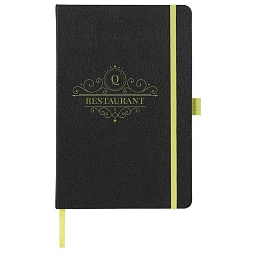 Additional Image 2 - a black notebook with yellow band