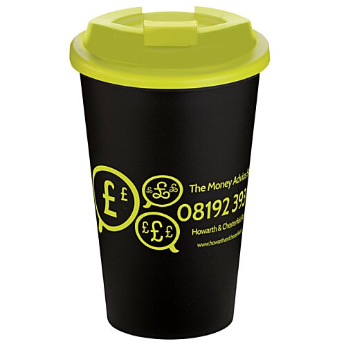 Additional Image 3 - a black and yellow coffee cup