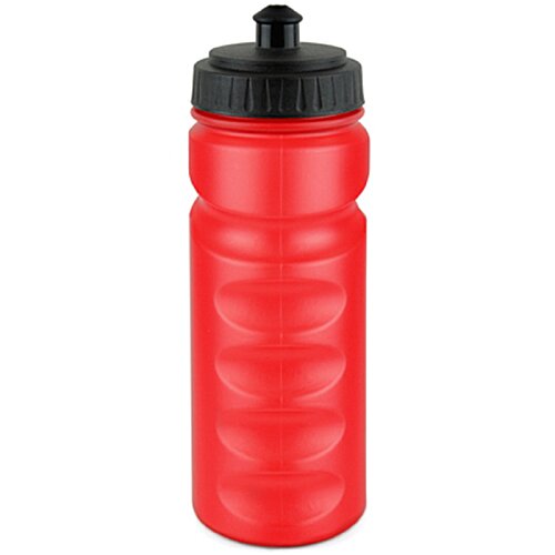 Additional Image 2 - a red water bottle with a black lid