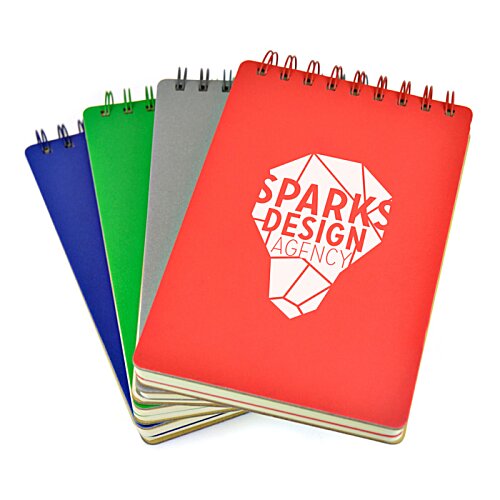 Additional Image 1 - a group of notebooks with a white logo on it