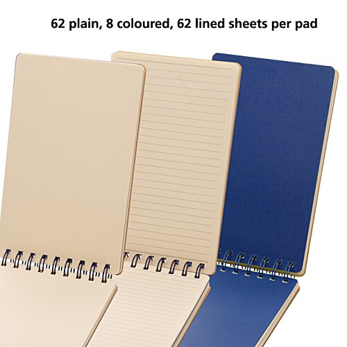 Additional Image 4 - a group of notebooks with blue and white pages