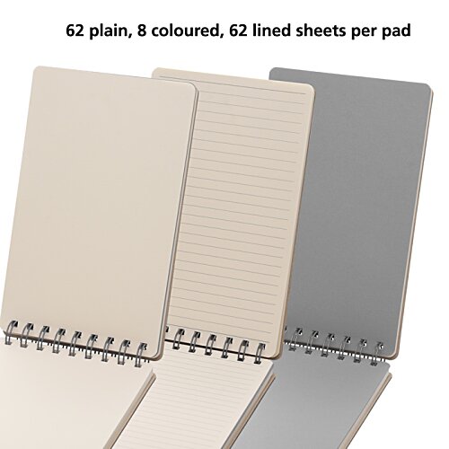 Additional Image 5 - a group of white and grey spiral bound notebooks