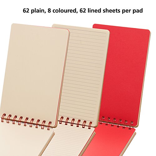 Additional Image 6 - a red and white spiral bound notebook