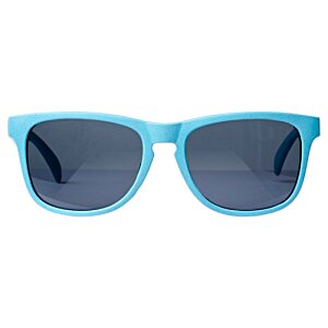 Additional Image 3 - a blue sunglasses with black lenses