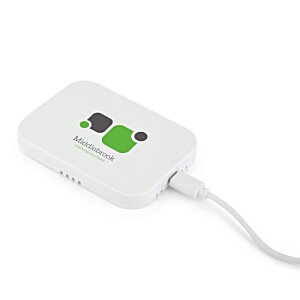 Additional Image 2 - a white rectangular device with a green and black logo