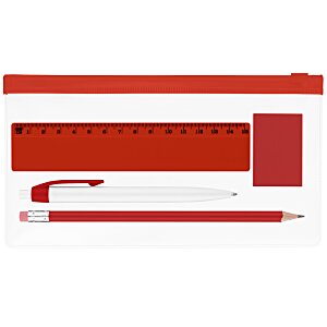 Additional Image 1 - a red pencil ruler and pen