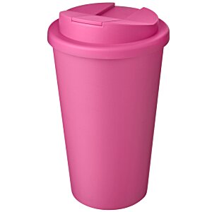 Additional Image 3 - a pink plastic cup with a lid