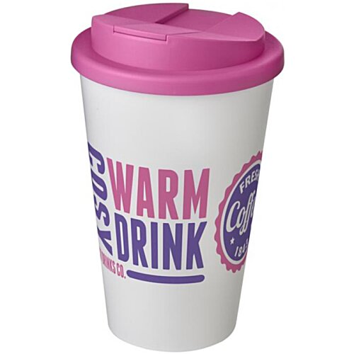 Additional Image 2 - a white cup with a pink lid