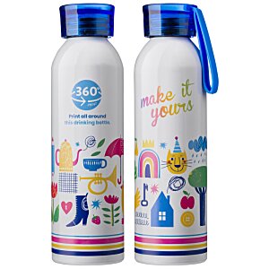 Additional Image 3 - a couple of white bottles with colorful designs