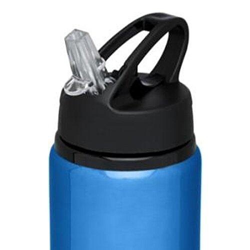 Additional Image 3 - a blue water bottle with a black lid