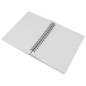 Additional Image 1 - a white notebook with a metal strip