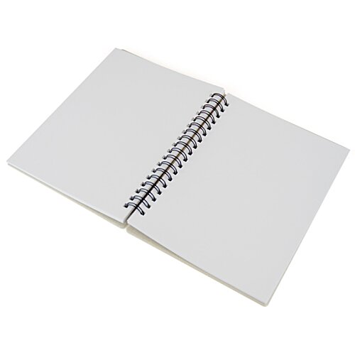 Additional Image 1 - a white notebook with a metal strip