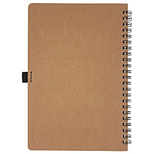 Additional Image 1 - a brown notebook with a black metal band