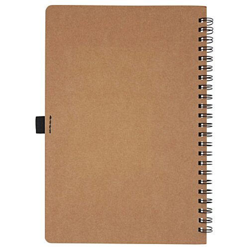 Additional Image 1 - a brown notebook with a black metal band
