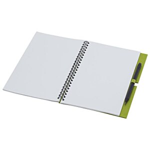 Additional Image 3 - a white and green notebook