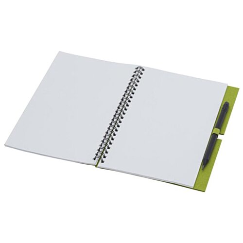 Additional Image 3 - a white and green notebook