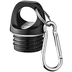 Additional Image 3 - a black bottle cap with a snap hook
