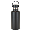 a black water bottle with a handle