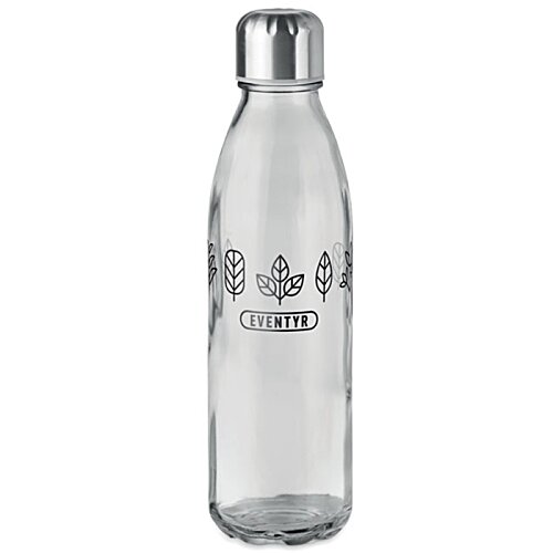 Additional Image 4 - a clear plastic bottle with a silver cap