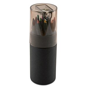 Additional Image 1 - a black and clear cylinder with a clear top