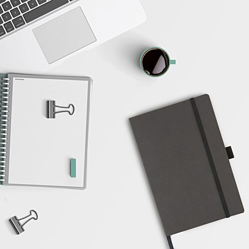 Additional Image 3 - a white desk with a laptop and a black object