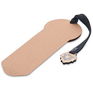Additional Image 3 - a brown tag with a black strap