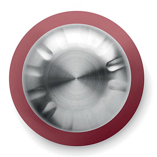 Additional Image 9 - a silver and red circle with a red rim