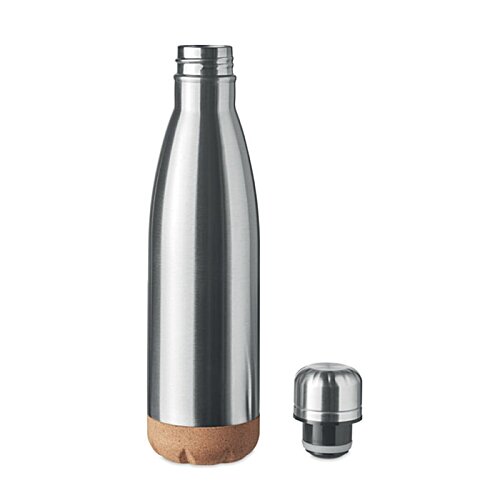 Additional Image 1 - a silver bottle with a brown base
