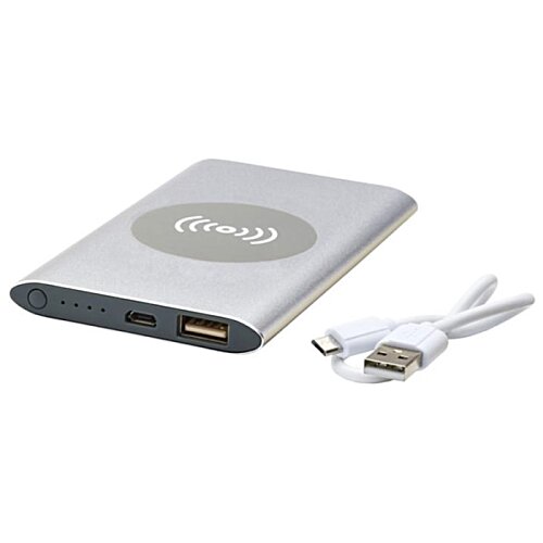 Additional Image 3 - a silver rectangular device with a white cord