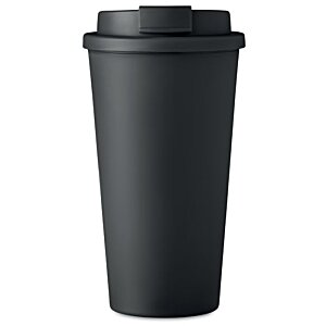 Additional Image 2 - a black plastic cup with a lid