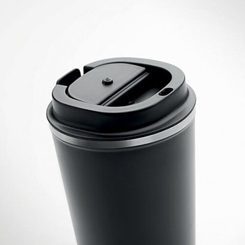 Additional Image 3 - a black coffee cup with a lid