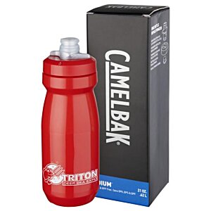 Additional Image 4 - a red water bottle next to a box