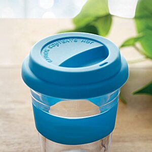 Additional Image 2 - a blue plastic cup with a lid
