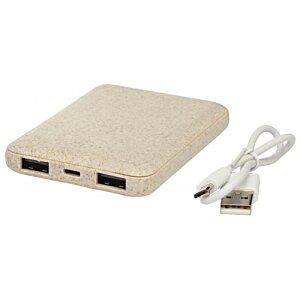 Additional Image 4 - a white power bank with a cord