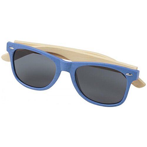 Additional Image 2 - a blue sunglasses with black lenses