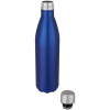 a blue bottle with silver cap