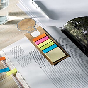 Additional Image 3 - a bookmark with colorful stickers on top of a book