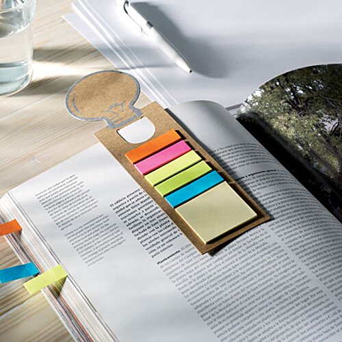 Additional Image 3 - a bookmark with colorful stickers on top of a book