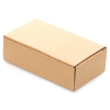 a brown rectangular box on a white background