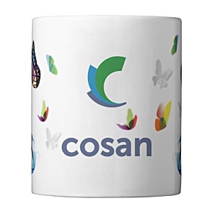 Additional Image 1 - a white mug with colorful designs