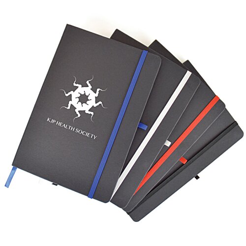 Additional Image 2 - a group of black books with red white and blue stripes