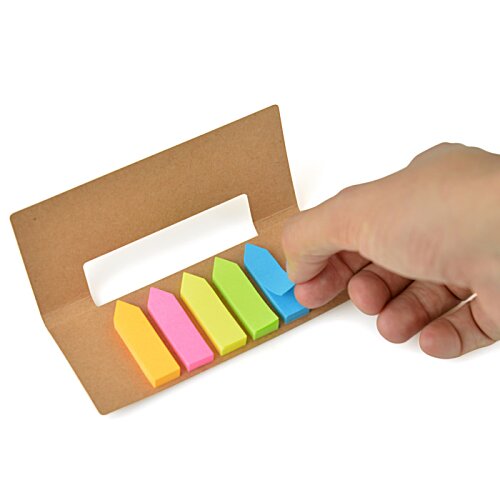 Additional Image 1 - a hand holding a box of colorful sticky notes