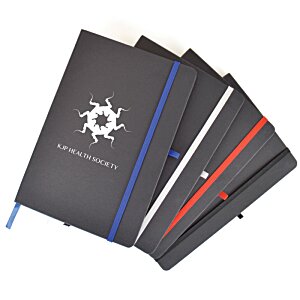 Additional Image 2 - a group of black books with red white and blue stripes