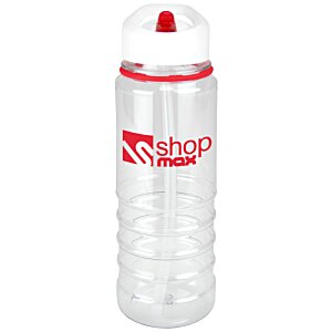 Additional Image 4 - a plastic water bottle with a red lid